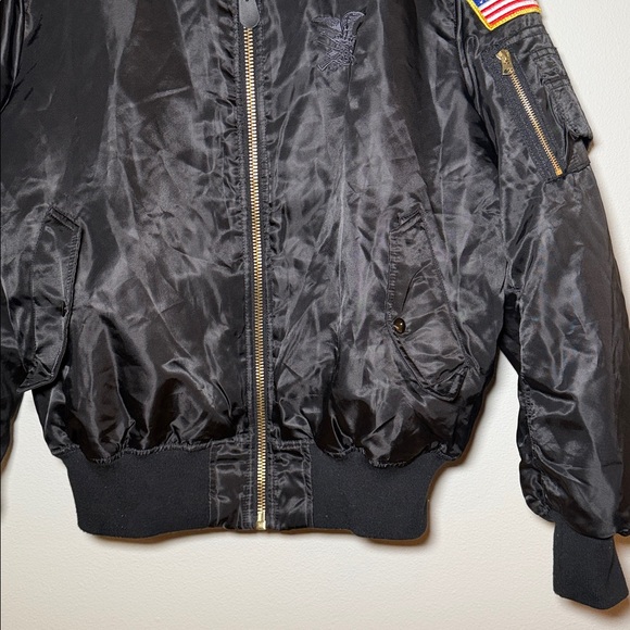 Bravo Black Embellished Bomber Jacket - Picture 3 of 4